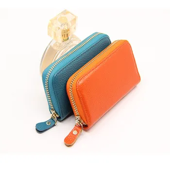 

New Women Men's Leather Zipper Purse Bag Car Key Wallets Fashion Multifunction Housekeeper Holders Card Holder