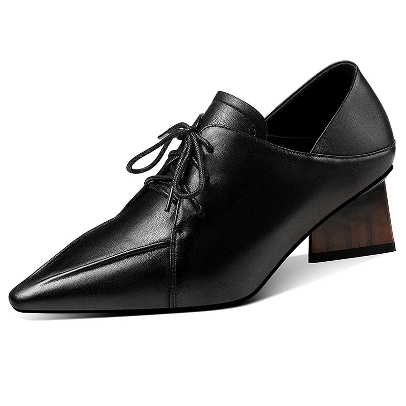 

women's Genuine Leather Pumps 22-24.5 cm soft sheepskin pointed toe Fashion casual shoes Spring and autumn wild sexy Hand made
