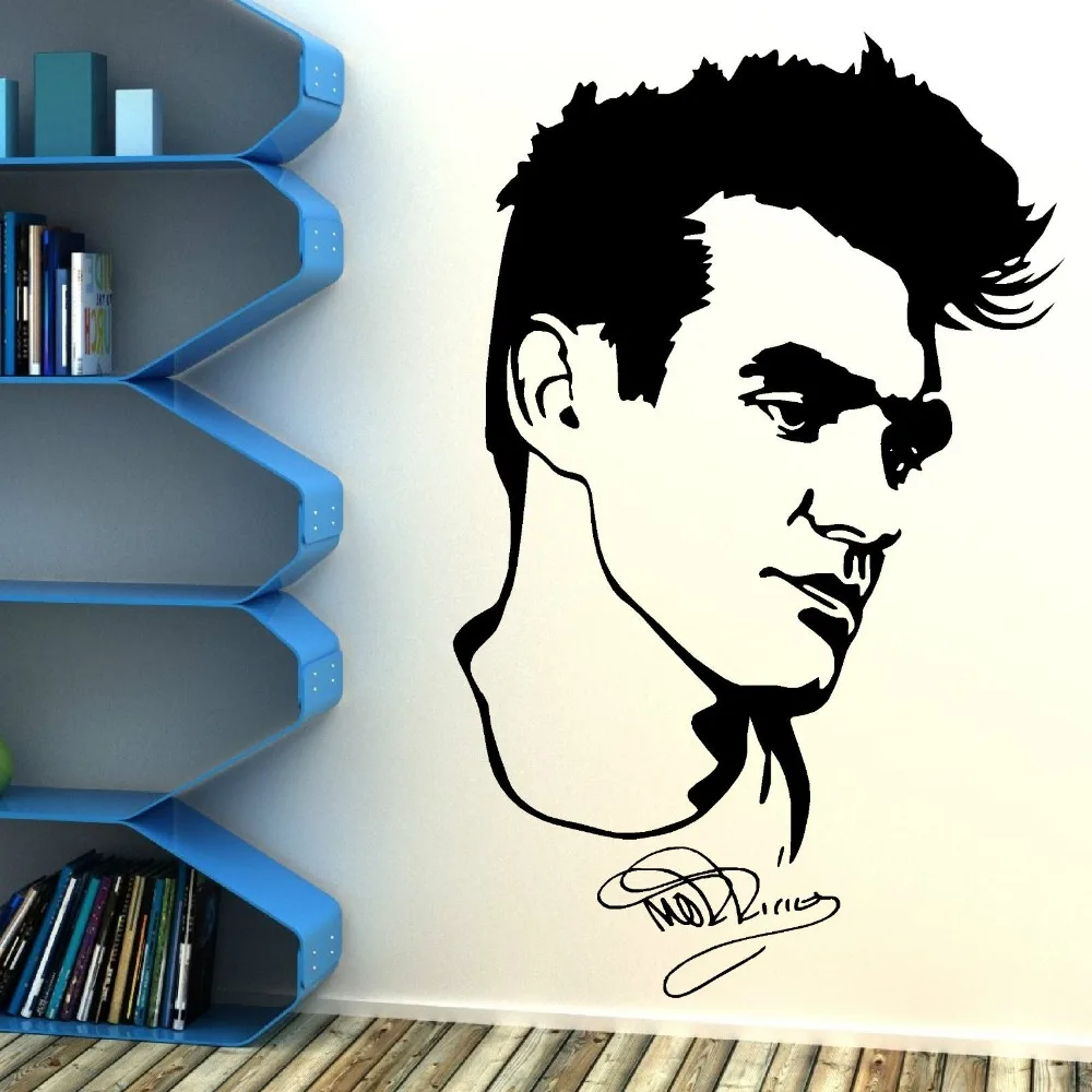 

Morrissery The Smiths Vinyl Art Wall Sticker Home Living Room Decoration Wall Mural Free Shipping Removable Wallpaper Y-829