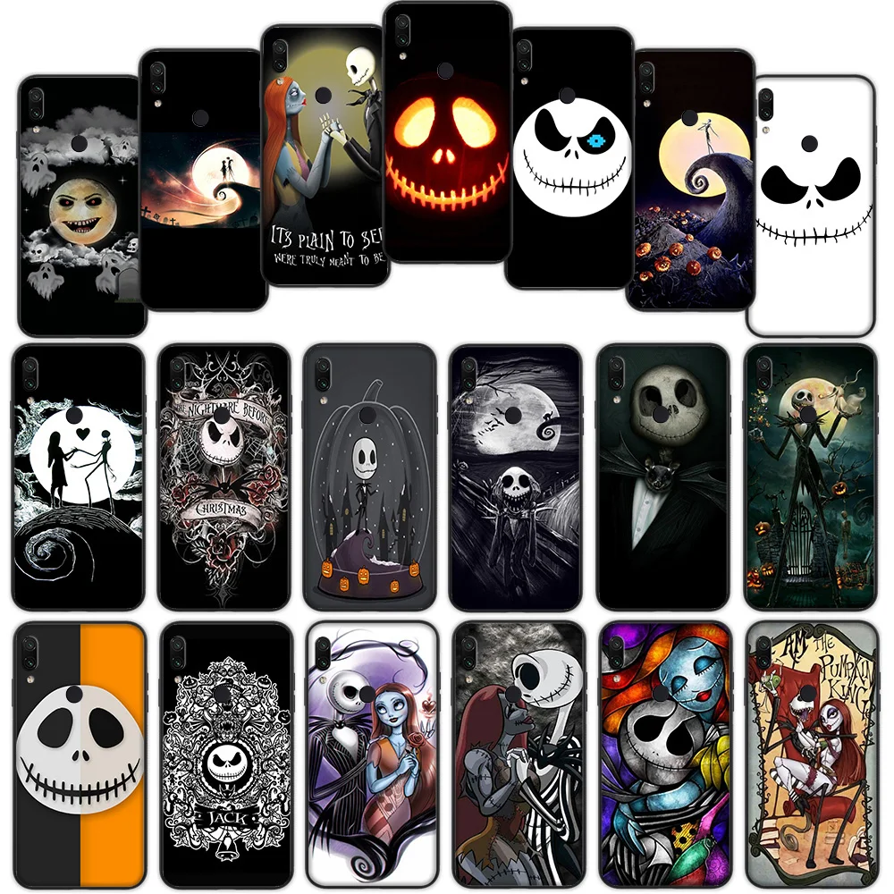 

Jack Skellington Funny Halloween Soft Cover Case for Xiaomi Redmi Note 7 4 4X 6 Pro 5 Plus 5A 6A Go S2