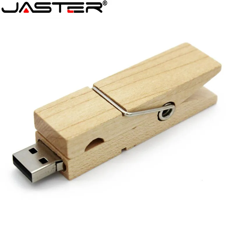 JASTER деревянная модель USB флэш-накопитель с зажимом 4 ГБ 16 ГБ 32 ГБ 64 ГБ флеш-накопитель карта памяти палочка для создания логотипа Кастомизация подарок