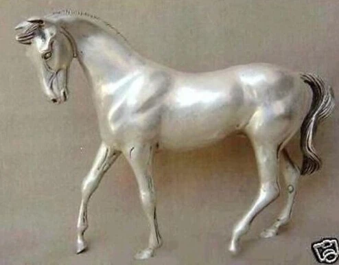

China Chinese Animals Tibet Silver Horse Statue 20CM
