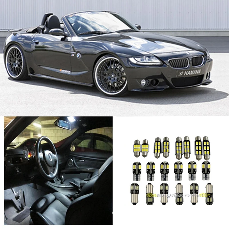 Us 23 25 7 Off Tcart 7 X Error Free White Interior Led Light Package Kit For Bmw Z4 E85 2003 2008 In Signal Lamp From Automobiles Motorcycles On