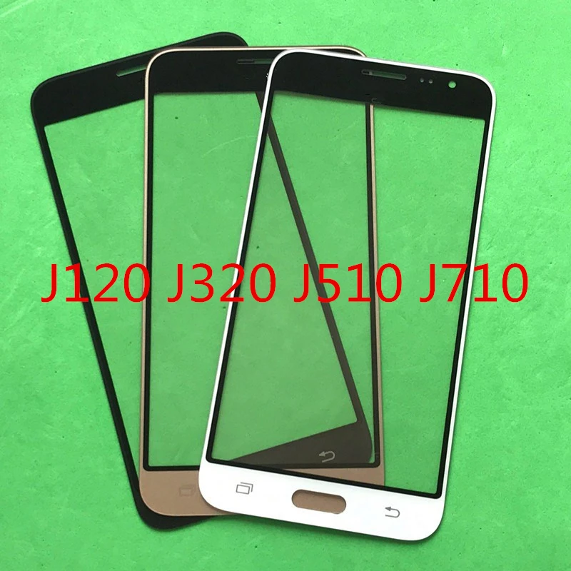 10 шт. внешнее Защитное стекло для переднего экрана Samsung j120 j320 j510 j710 (J1 J3 J5 J7 2016) |