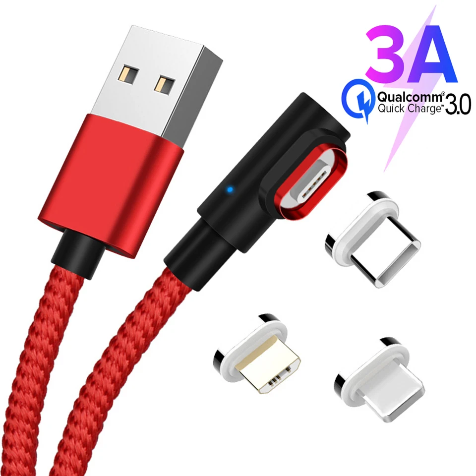

3A Fast Quick Charge Magnetic Usb Type C Cable 3.1 Fast Charging Cable Tipo C for Xiaomi Redmi Samsung Huawei 1m 2m 2 Meters