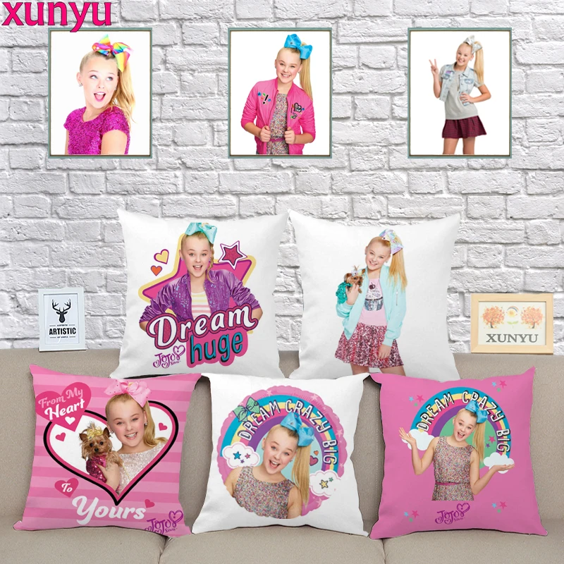 Чехол для подушки JoJo Siwa 45x45 см чехол милой девушки дома декоративный диванной