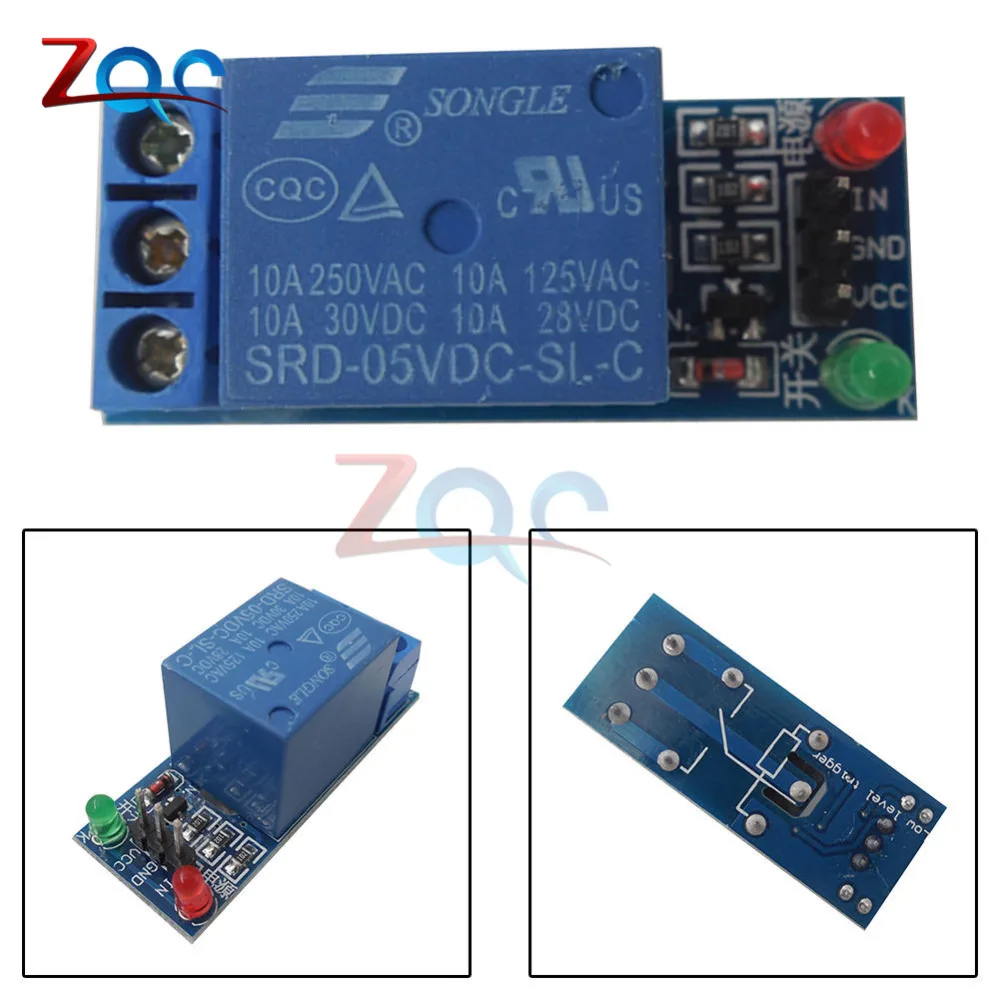 Плата интерфейсной платы для Arduino 1 канальный релейный модуль 5 В низкий уровень