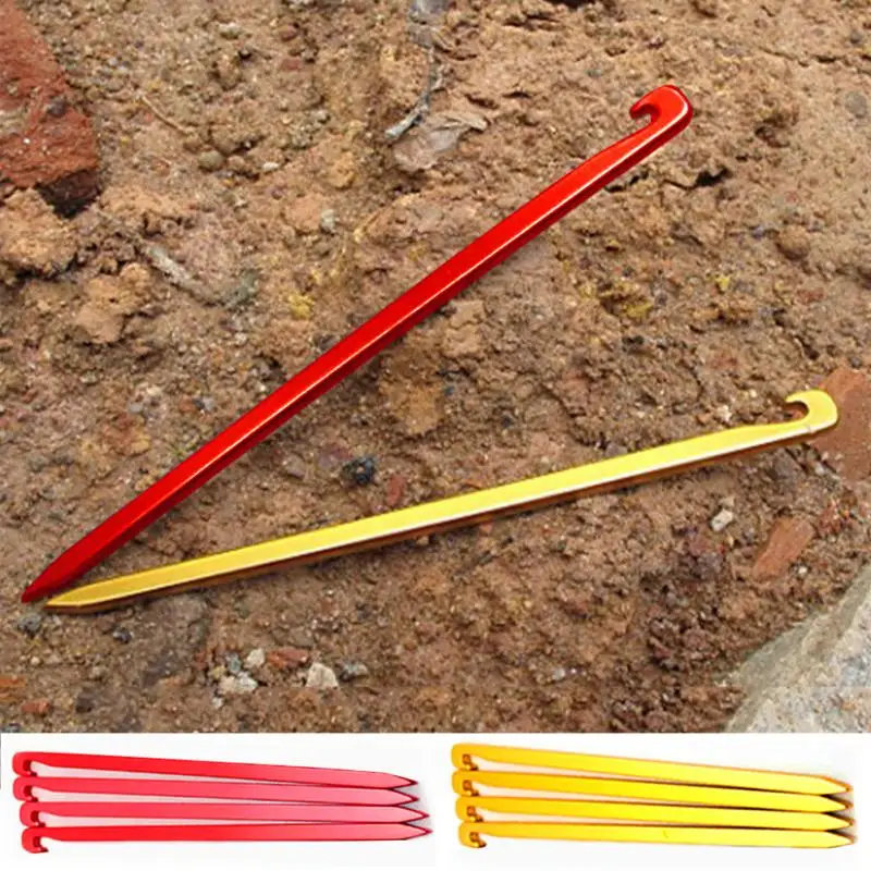 4 шт алюминиевое оборудование Палатки для кемпинга ногтей улицы квадратная