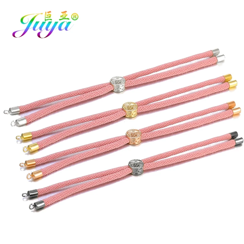 

Juya 7 Colors Black Red String Woven Rope Macrame Cord Chain with Life Tree Slider Beads Adjustable Chains For Making Bracelets