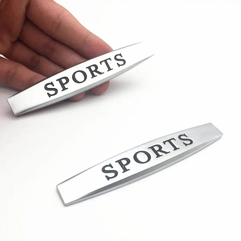 

2pcs/lot 3d Metal SPORTS Auto Car Fender Side Sticker Emblem Badge Decal for VW POLO Golf Mazda Kia Toyota Honda BMW Ford LADA