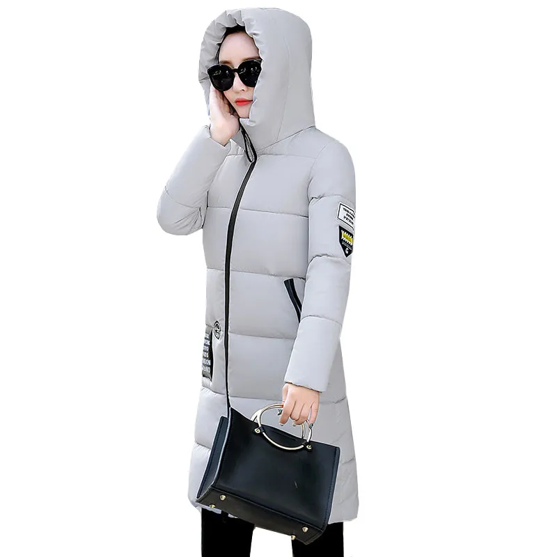 2019 NEW Winter Jacket Women Hooded Warm Cotton Coat Padded Female Slim Long Jacket Women Parka Outwear Plus Size Ladies Coat