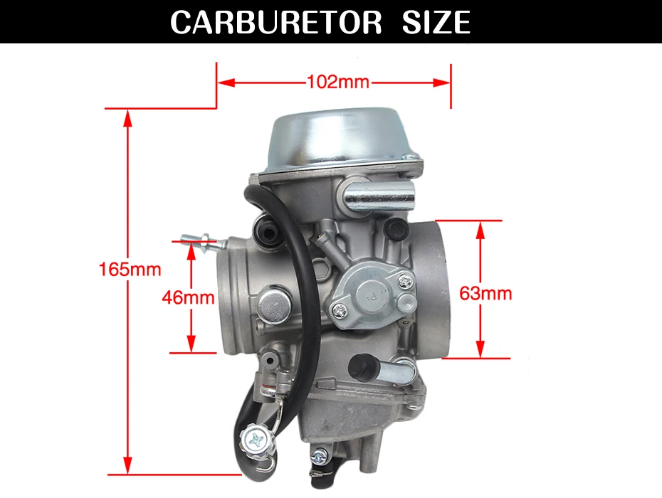 Carburador de vácuo para motocicleta pd42j, capa