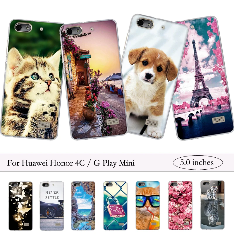 

Case For Huawei Honor 4C / G Play Mini Cover Soft TPU Silicone Luxury Back Cover for Huawei Honor 4C Case Fundas Covers Cases