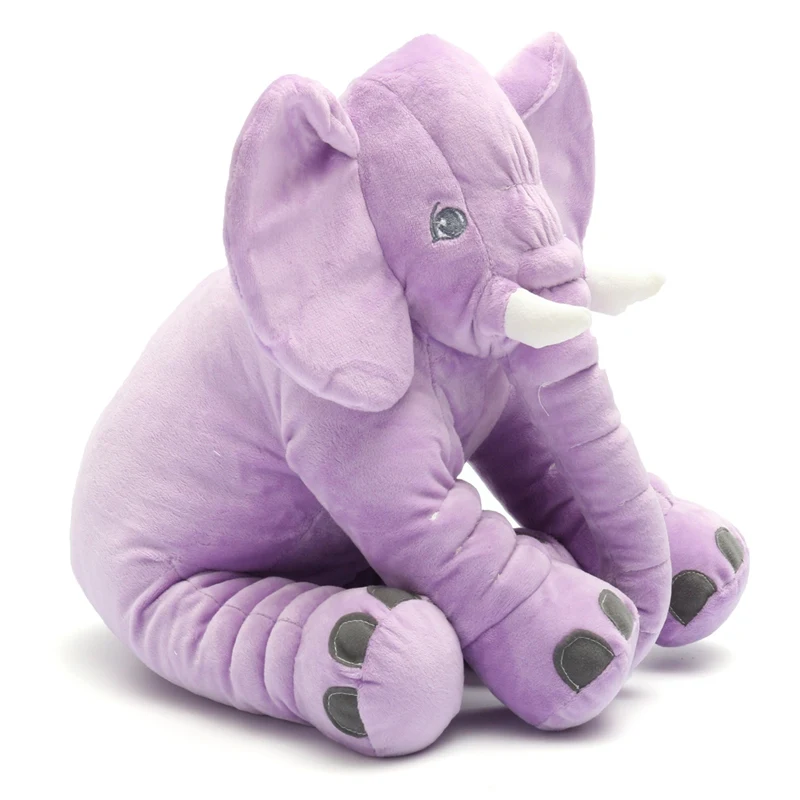 Long Nose Elephant Pillow Doll Toy Baby Sleeping Warm Lumbar Soft Plush Cushion