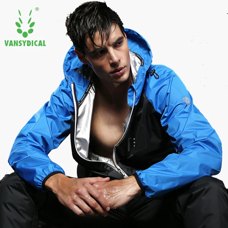 

Vansydical Sports Clothing Men Running Jacket Fitness Gym Wear Shapewear Sports Jacket Man Hot Sweat Waist Trainer Body Shaper