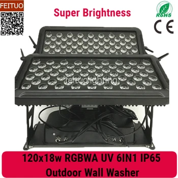 

LED 120x18w City Color Stage Light 6in1 RGBWA UV Waterproof Wall Washer DJ Lighting Equipment for Bar Party Show Lights