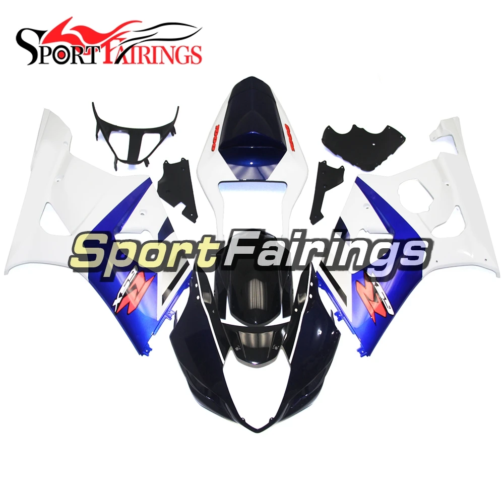 Сине-белые Мотоцикл Обтекатели для Suzuki 2003 2004 GSXR1000 K3 03 04 Высокое качество кузов Пластик корпуса GSXR1000 капоты