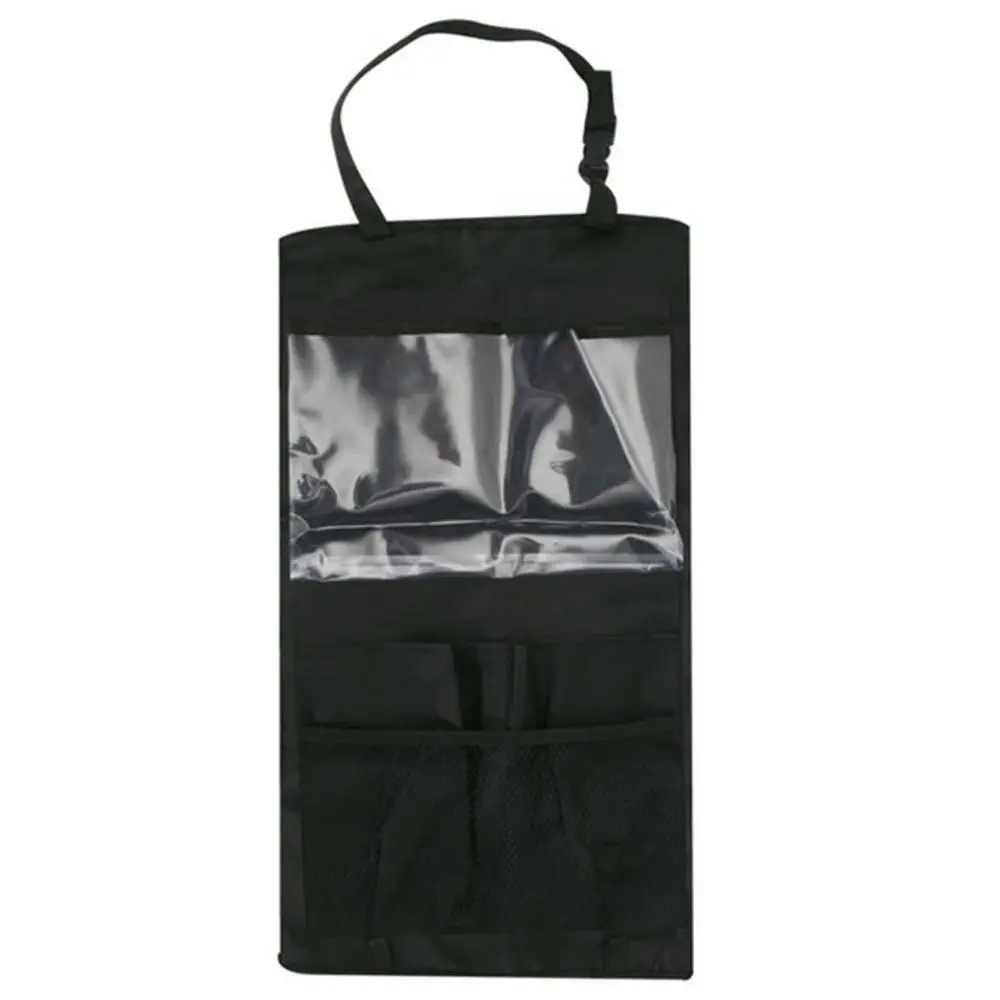 Многофункциональное автомобильное кресло, подвесная сумка для мамы, сумка на стул, задний карман, сумки для детей, чашка для бутылок, аксессуары для детской коляски - Цвет: Черный