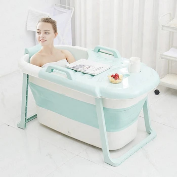 

Bath Barrel Folding Household Detachable Bath Barrel Adult Children Large Tub Plastic Thickening Sauna with Lid Multifunction