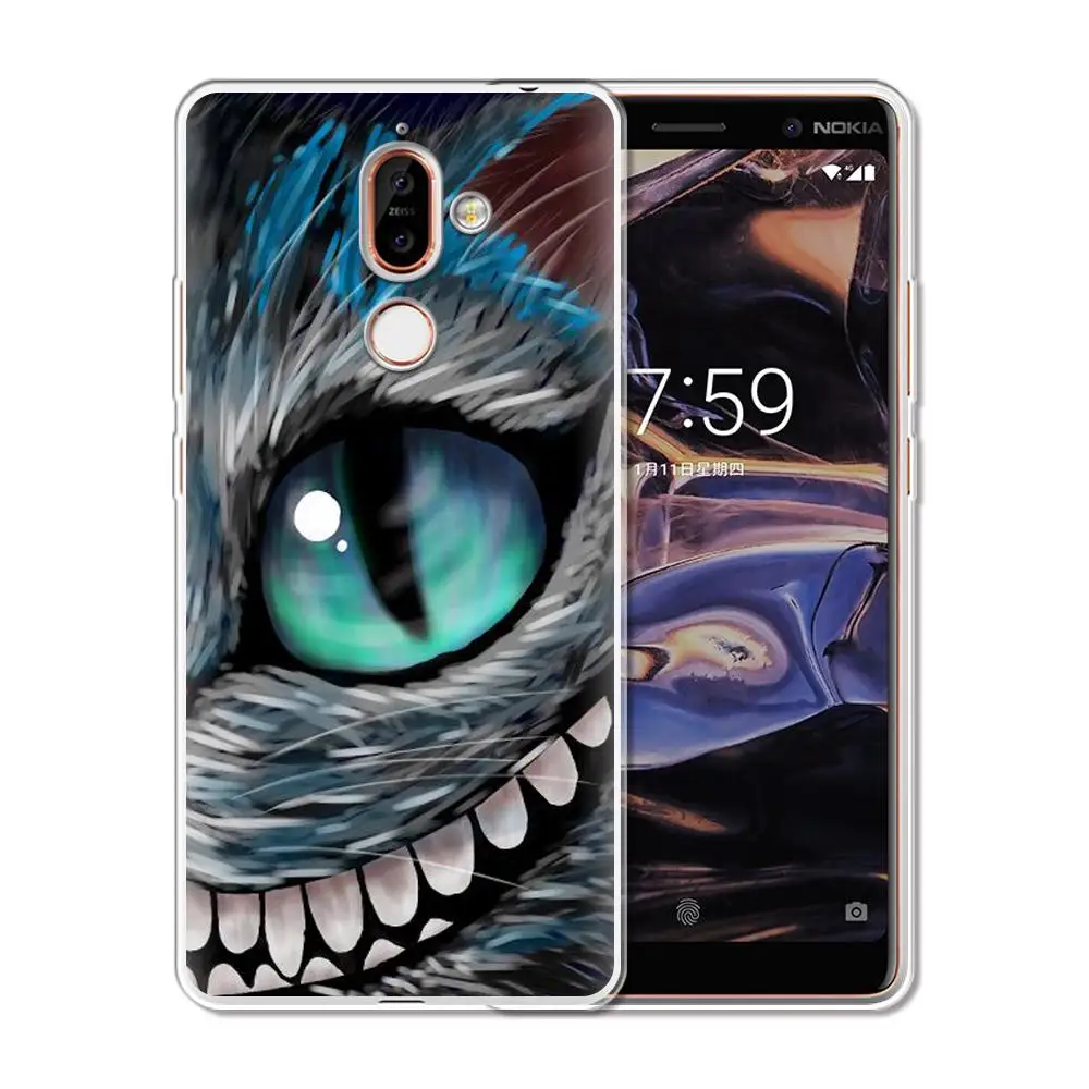 Силиконовый чехол для Nokia 1 2 3 5 6 7 plus 2018 мягкая задняя крышка телефона из ТПУ
