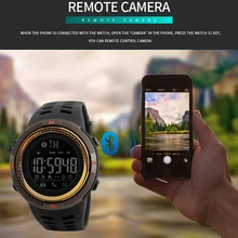 SKMEI Men Smart Watch Calorie Pedometer Multi-Functions Remote 50M Waterproof Digital Sports Men’s SmartWatch Relogio Masculino