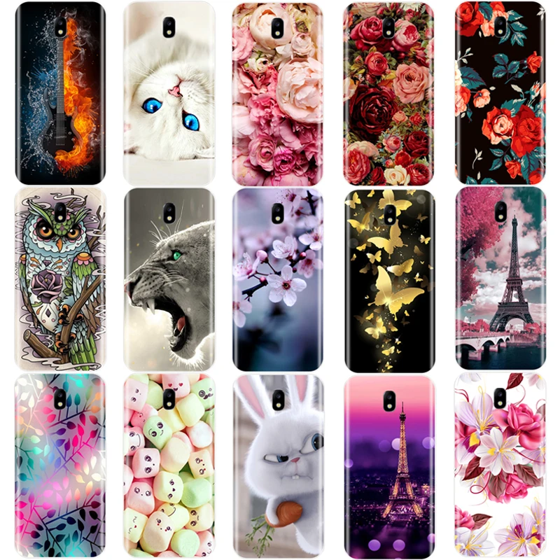Phone Case For Samsung Galaxy J3 J4 J5 J6 J7 2016 2017 Soft Silicone Cute Cat Painted Back Cover J2 Prime |