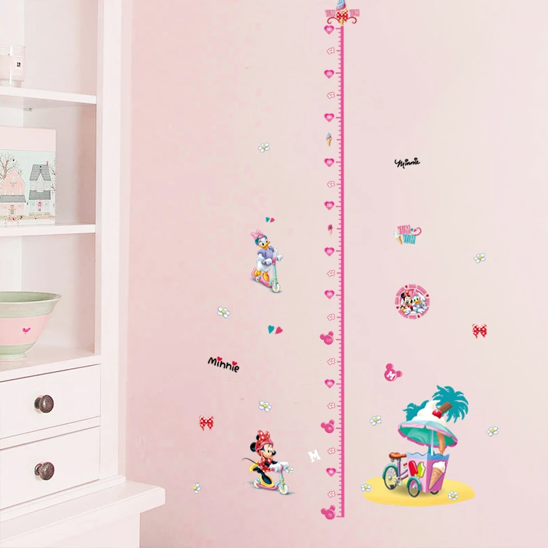 Cartoon Disney Mickey Minnie Height Measure Wall Stickers For Home Decor Kids Room PVC Growth Chart Mural Wall Art Decoration Cartoon Disney Mickey Minnie Height Measure Wall Stickers For Home Decor Kids Room PVC Growth Chart Mural Wall Art Decoration