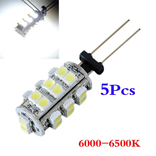 5x G4 26 SMD 3528 Светодиодный дневной белый свет домашняя морская лампа RV лодки лампы 12V