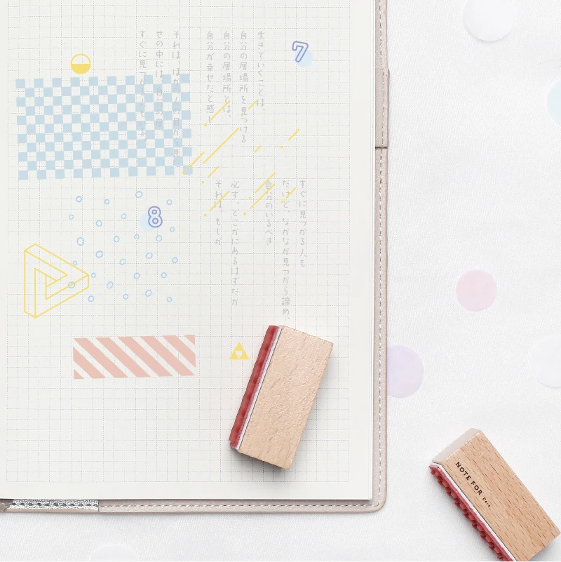 Многоцелевой дневник деревянные пользовательские резиновые штампы Скрапбукинг, Фоновый штамп для Мемо символ Сетка номер волновой точки