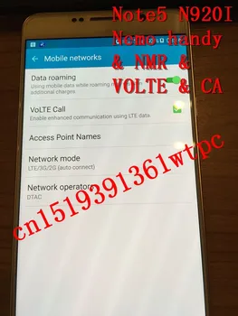 

note5 N920I nemo handy & Note5 N920i NMR , support 2CA & 3CA , volte ,polqa and qesq MOS .. ect test+ Free ship