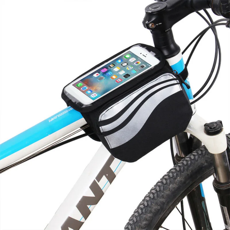 1 единиц, велосипед Передняя рамная трубка Сумка водонепроницаемая велосипедная сумка с креплением на руль для мобильного телефона XR-Hot