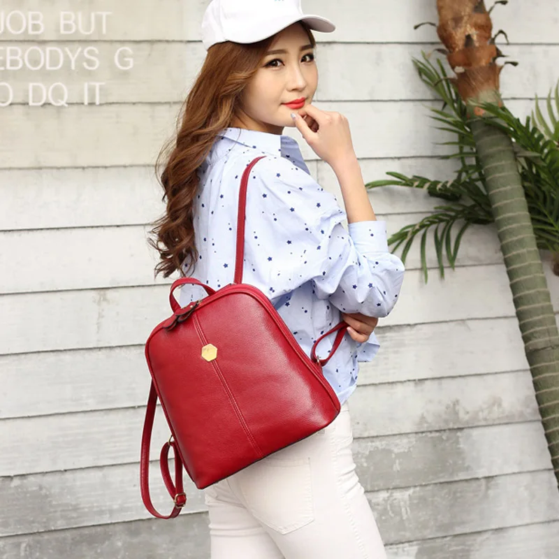 Women Backpack PU Leather Black Female Shoulder Bags Small Ladies Handbags Designer Fashion Girls School Backpack Rucksack BP0185 (17)