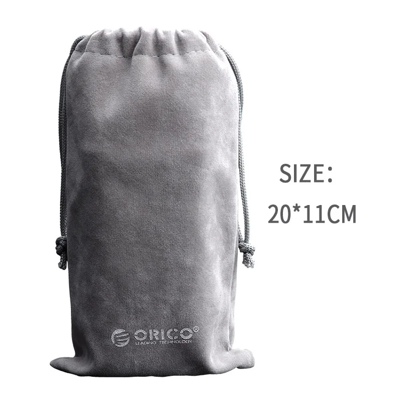 ORICO SA1810 портативный мешок на шнурке для телефона/power Bank бархатные упаковочные сумки и подарочные пакеты для многих предметов - Цвет: L 20x11 cm