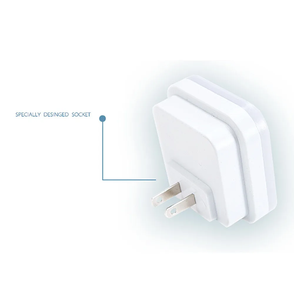 

Smart Easy Portable Intelligent 0.5W Plug-in Auto Sensor Control LED Night Light Lamp for Bedroom Hallway White New Household