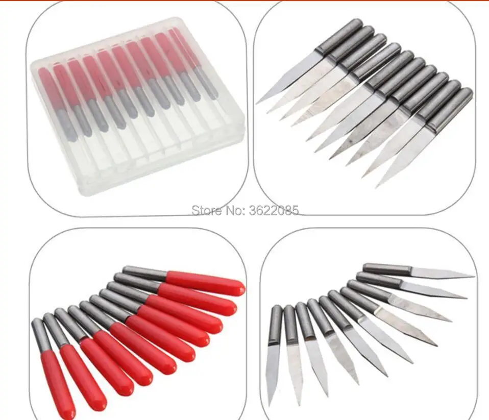 KLOT 10pcs Solid Carbide End Mill 3.175mm 1//8/" Shank 2-Flute CNC K10 Router Bit