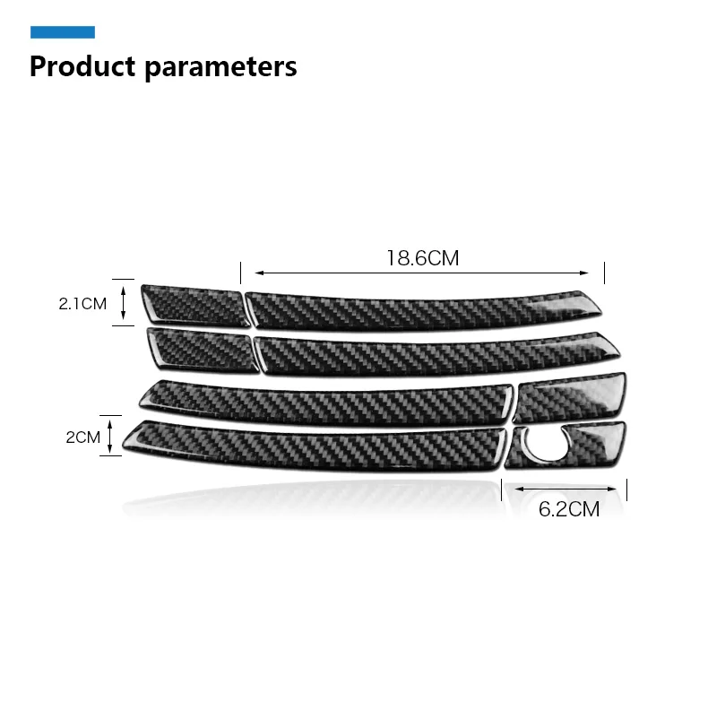 Mercedes Benz A Class 2013-2018 CLA 2013-2018 GLA 2015-16 Carbon Fiber Exterior Door Handle Cover Trim Car Stickers (8)