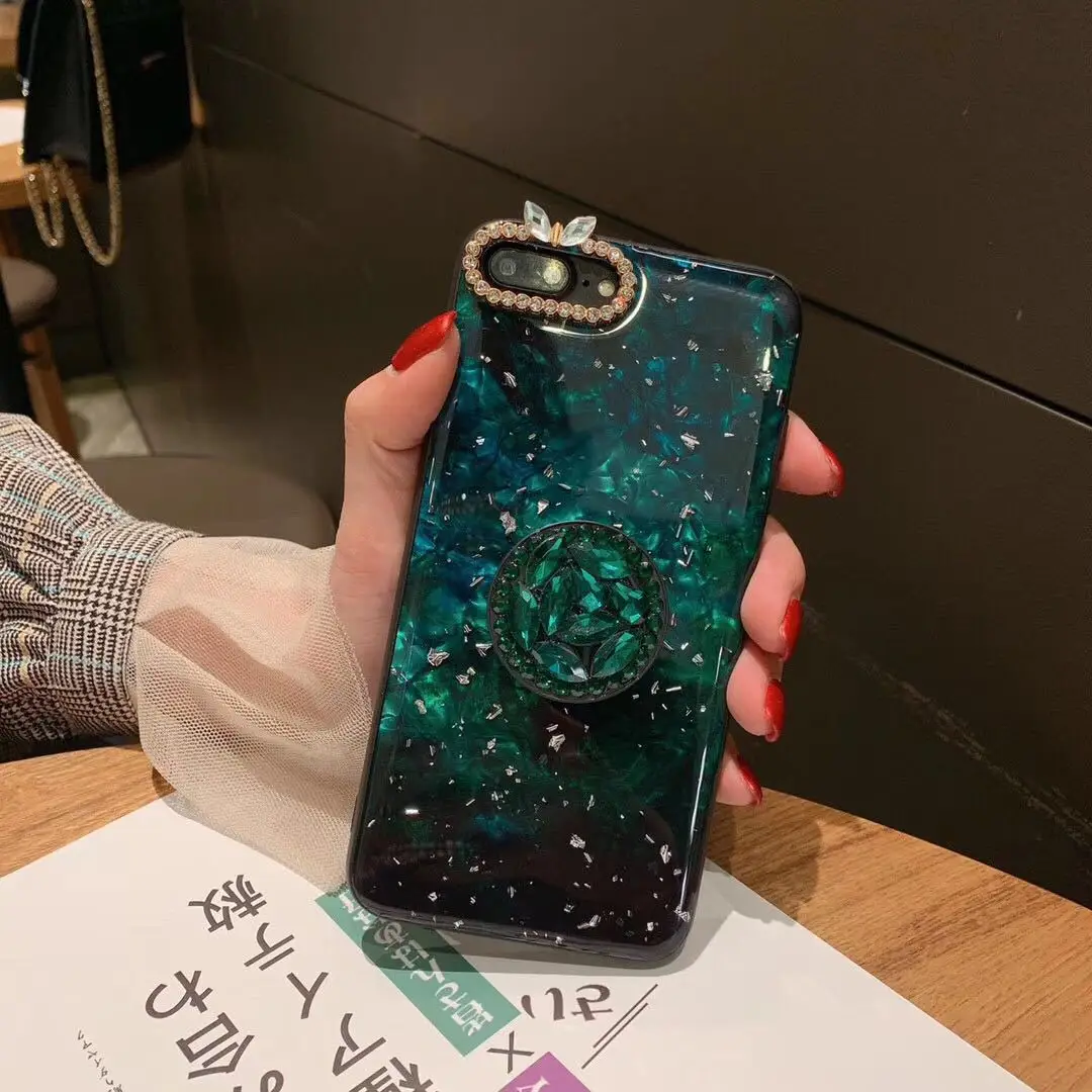 Роскошные Стразы чехол-подставка для телефона для iPhone XS MAX XR X i8 i8 Plus i7 i7 Plus Ins чехол для iPhone 6 6s с пленкой