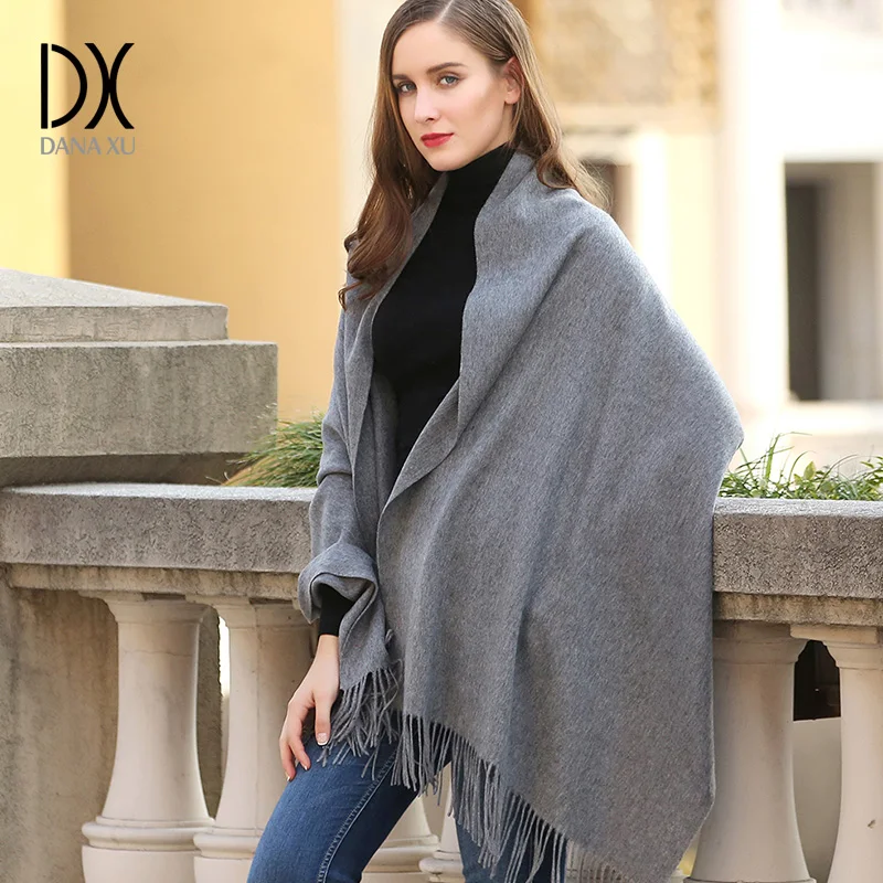 

2019 Winter luxury Brand Plaid Cashmere Scarf Women Oversized Blanket Wrap Warm Wool Scarf Women Pashmina Shawls and Scarves