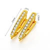 Juya DIY Earrings Material Gold/Silver Zircon Insert Fastener Hoop Earring Hooks Accessories Fit Women Fashion Earrings Making ► Photo 2/6