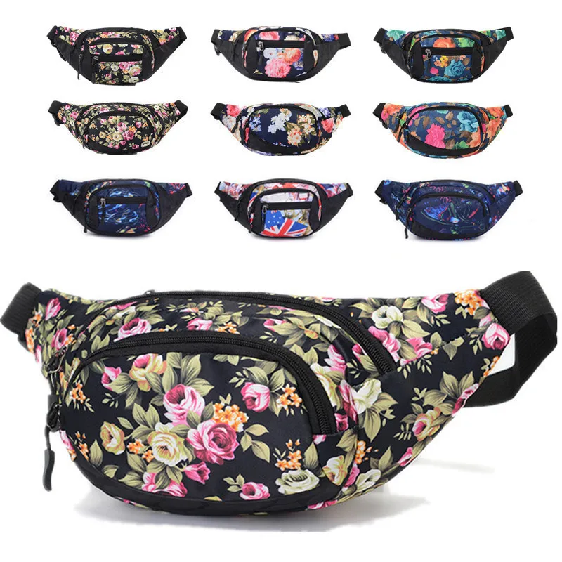 

New Colorful Waist Bag For Men Unisex Outdoor Printing Flower Flage Crossbody Bag Chest Bag Phone Shoulder Bag Travelling Bags