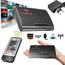 1080 P Full HD HDMI DVB-T T2 TV Box VGA/AV Sintonizador Receptor Convertidor Con Mando a distancia