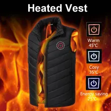 Unisex Heated Jackets USB Heating Vest Coat Winter Hiking Skiing Camping Climbing Skiing Clothes Thermal Clothing Heater