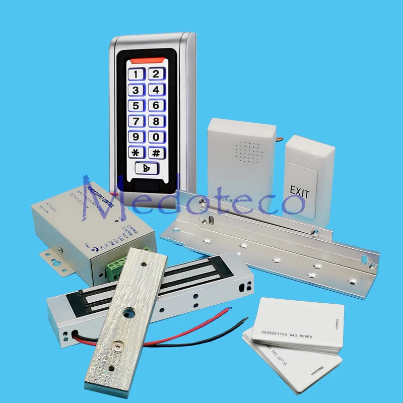 Full Kit Wood Door Access Control System 125khz Rfid Card Keypad Access