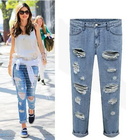 Sheinside Black Ripped Faded Wash Skinny Pants Women Mid