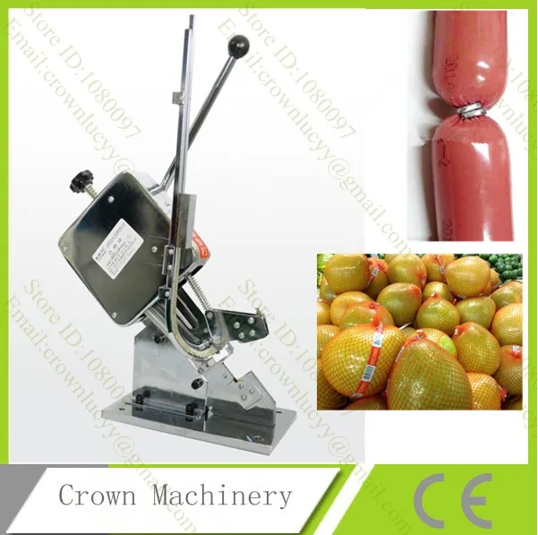 

Manual U-shape Single Sausage Clipper Machine; Plastic bag,Fruit Bag ect tying machine