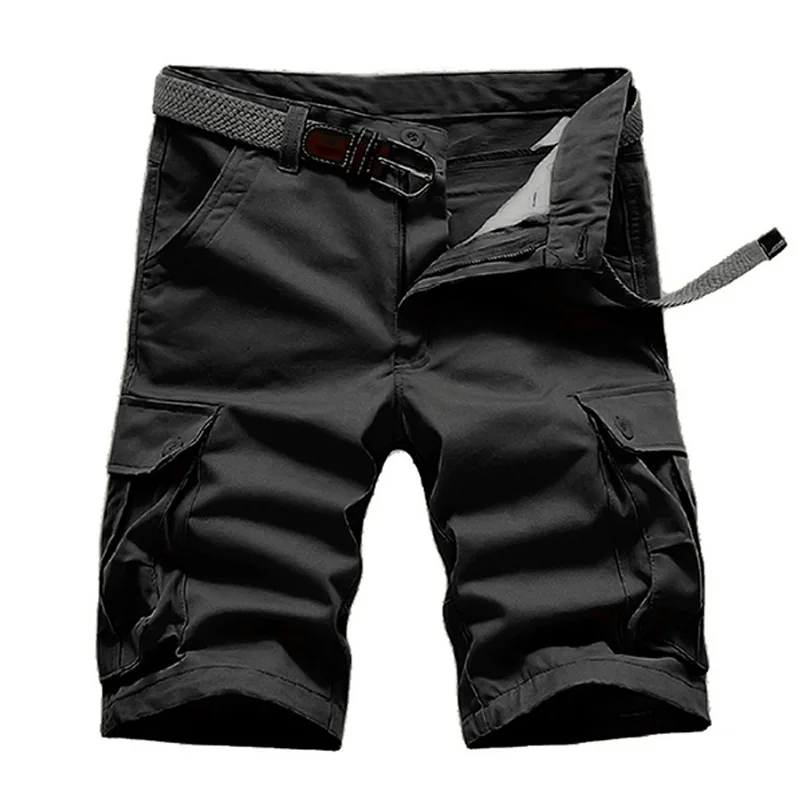 Летние мужские шорты Карго повседневные армейские рабочие шорты Homme хлопковые черные шорты с большими карманами Большие размеры Мужские шорты 38