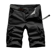 Летние мужские шорты Карго повседневные армейские рабочие шорты Homme хлопковые черные шорты с большими карманами Большие размеры Мужские шорты 38