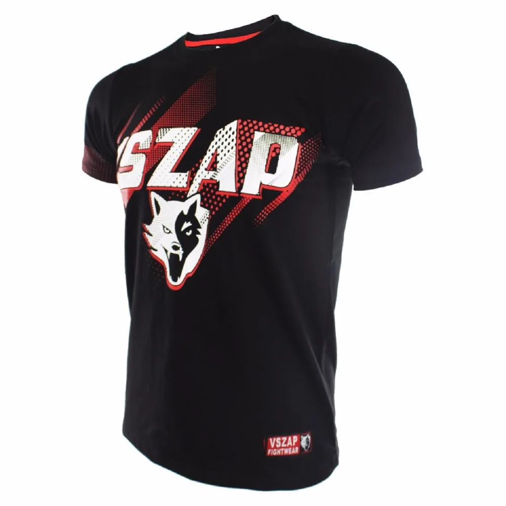 VSZAP Boxing Sleeve Hall Fame Shirt Sweatshirt Muay Thai Clothes Tight Stretch Free Shipping Men Hot Sale Mma