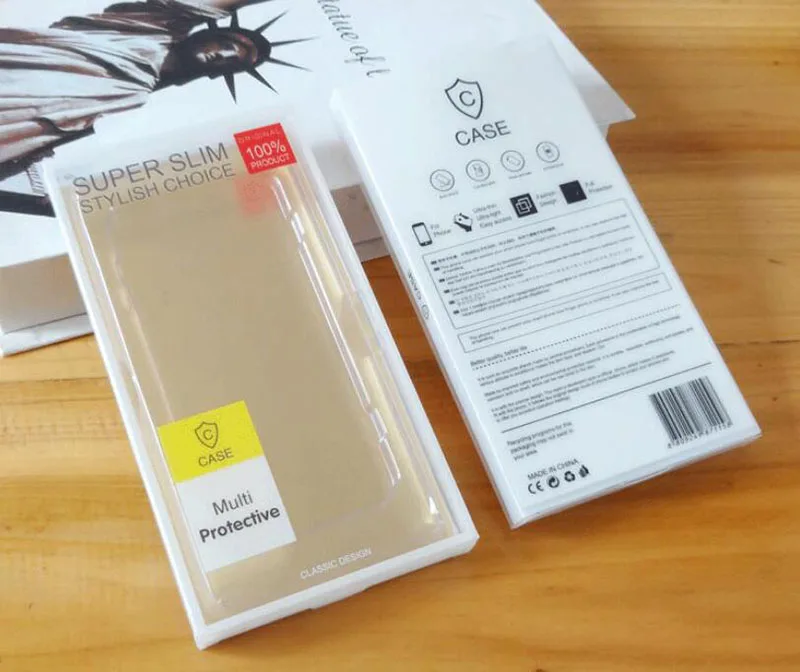 

500 pcs Wholesale PVC Plastic Packaging Box for iPhone 8 7 6s 8 Plus Cell Phone Case with Hanger Mobile Phone Case Packaging Box