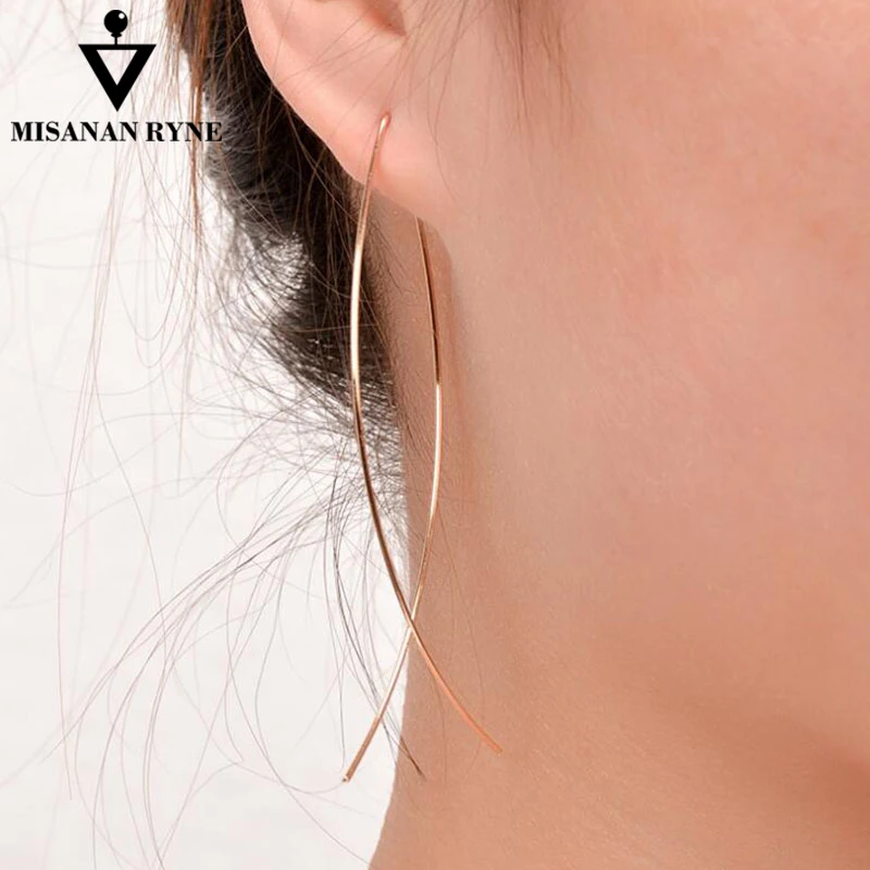 

MISANANRYNE Simple Design Personality Drop Earrings For Women 3 Colors Temperament Dangle Earrings Jewelry Gift boucle d'oreille